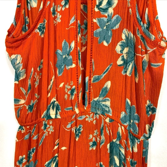 Patrons Of Peace Floral Maxi Dress - Orange and Blue size medium - Picture 7 of 13